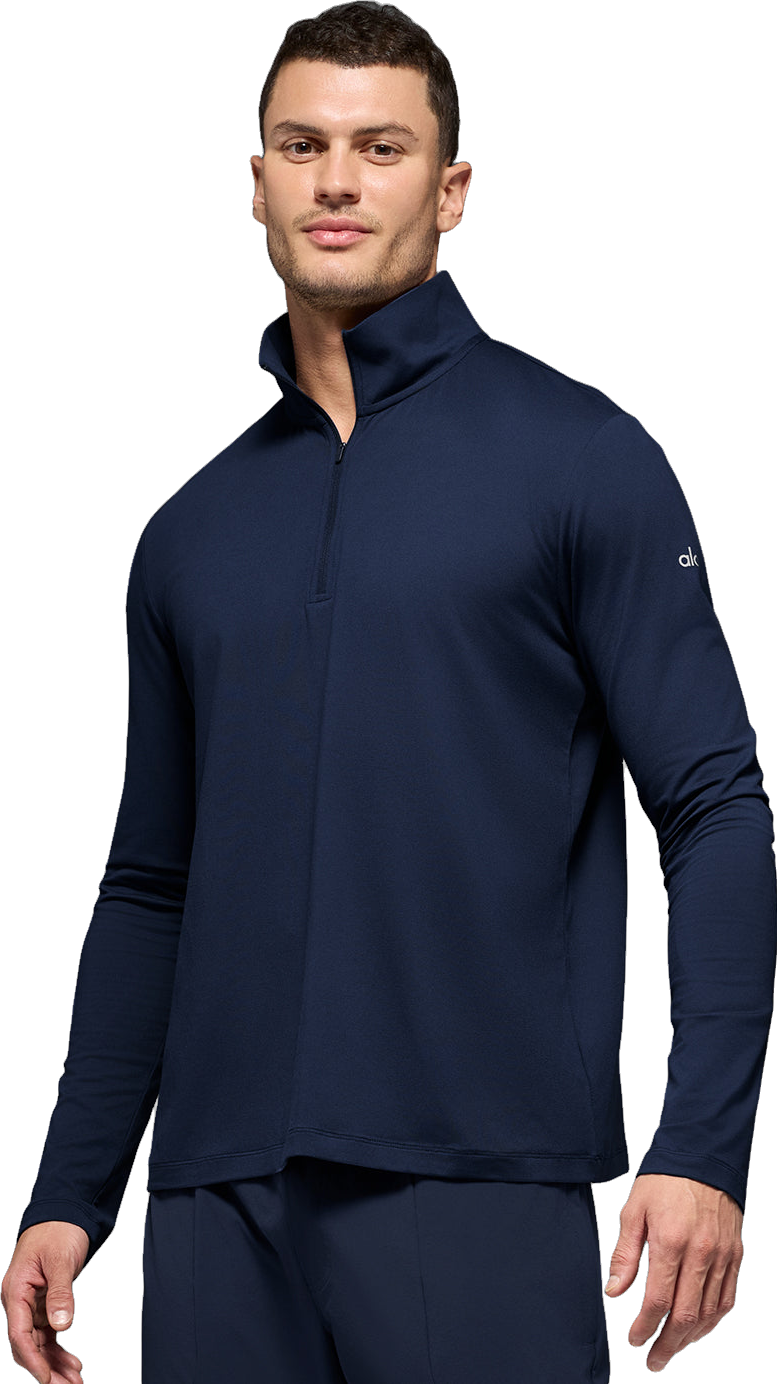 Alo Yoga Conquer 1/4 Zip Reform Long Sleeve Sweatshirt - Navy