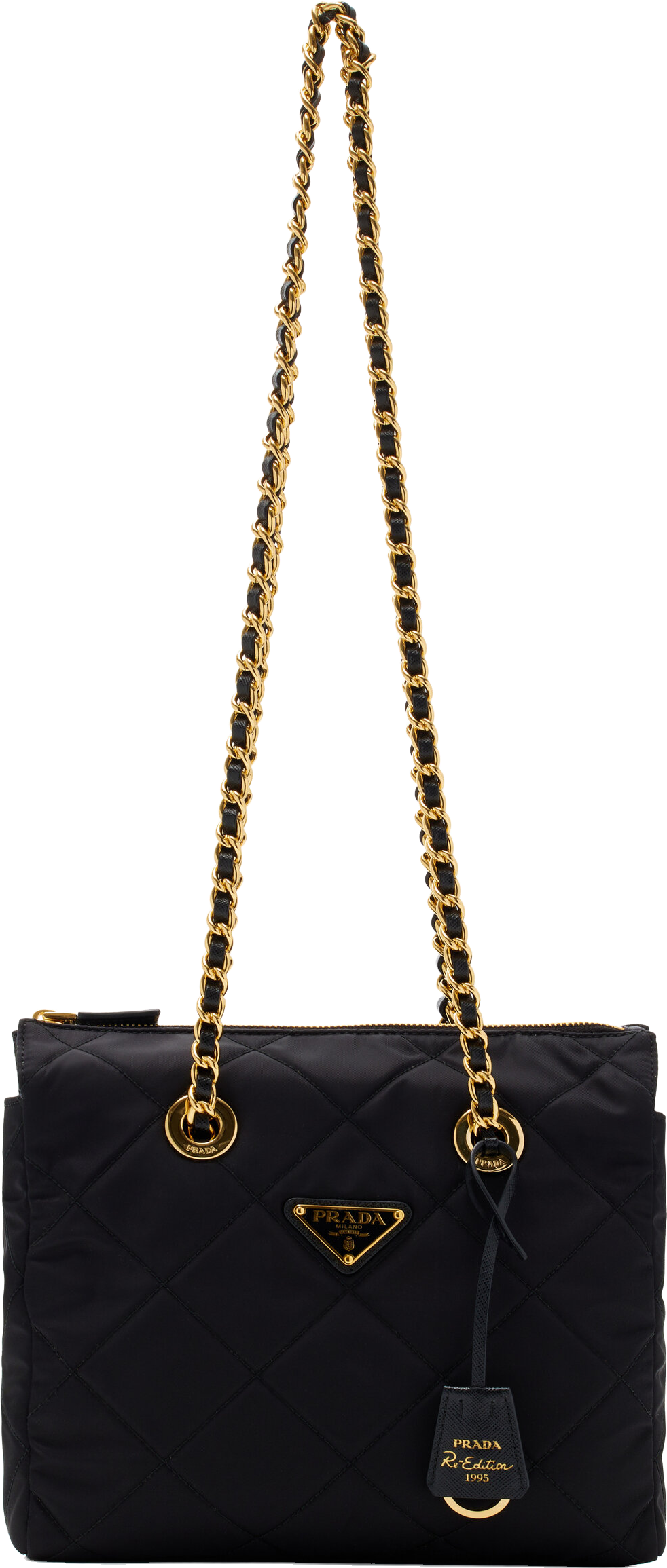 Prada Small Re-Edition 1995 ChaîNe Re-Nylon Tote Bag - Black