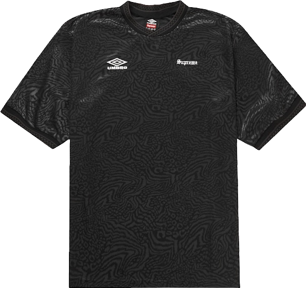 Supreme Umbro Jacquard Animal Print Soccer Jersey - Black