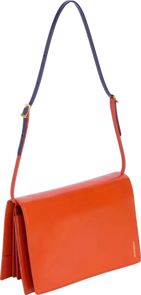 Jil Sander Small File Shoulder Bag - Orange - 34% Off | Editorialist