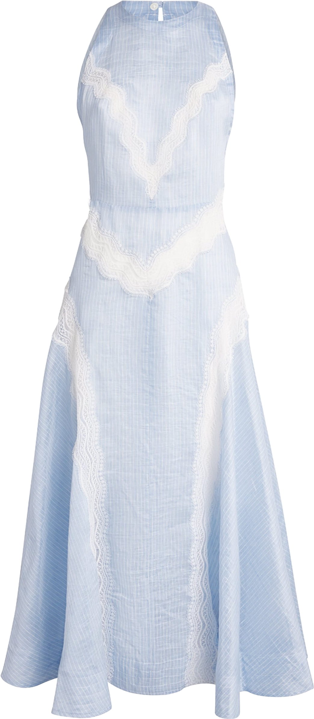 knee length dresses for ladies Sandro // Pleated Lace Trim Dress  VSP Consignment
