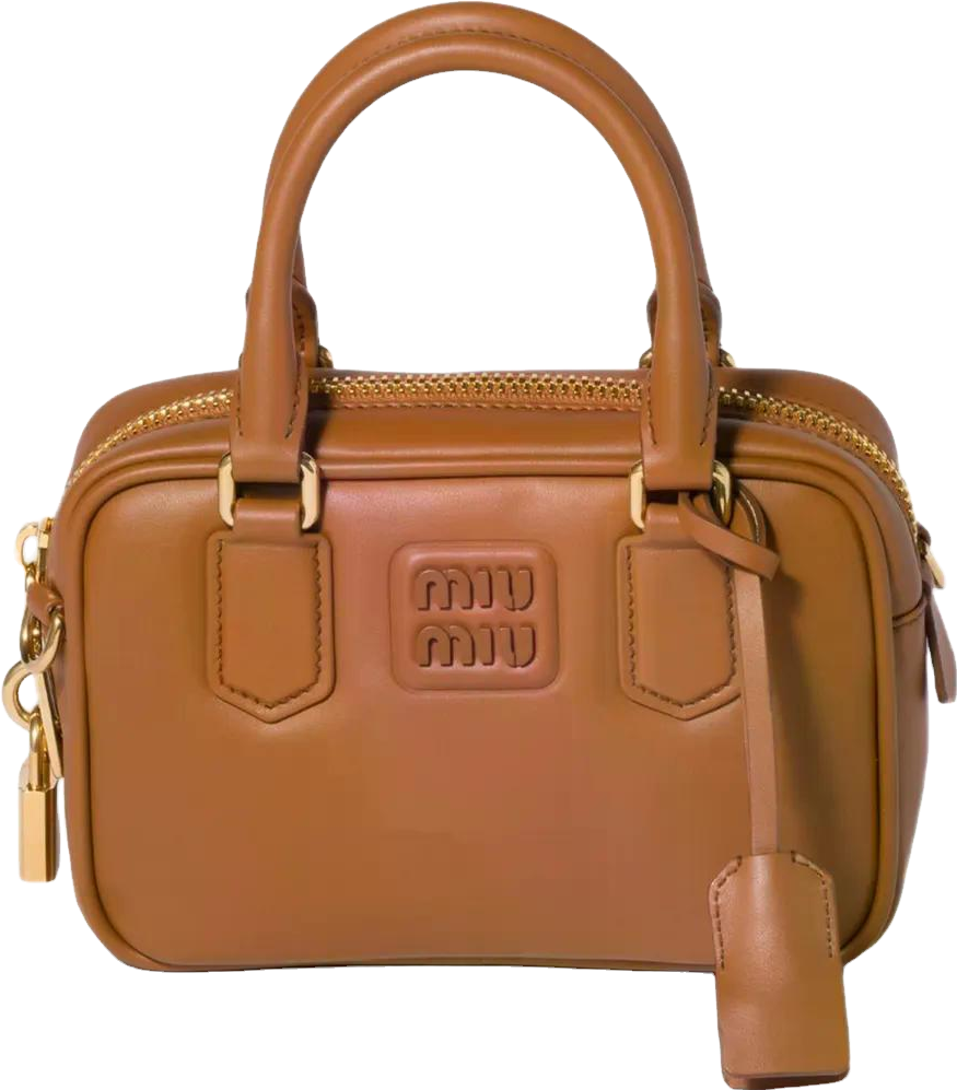 MIU MIU ダークブラウン パーティーバッグ Miu Miu Arcadie Leather Bag - Briarwood | Editorialist