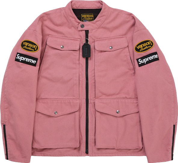 Supreme Vanson Leathers Cordura Jacket - Pink | Editorialist