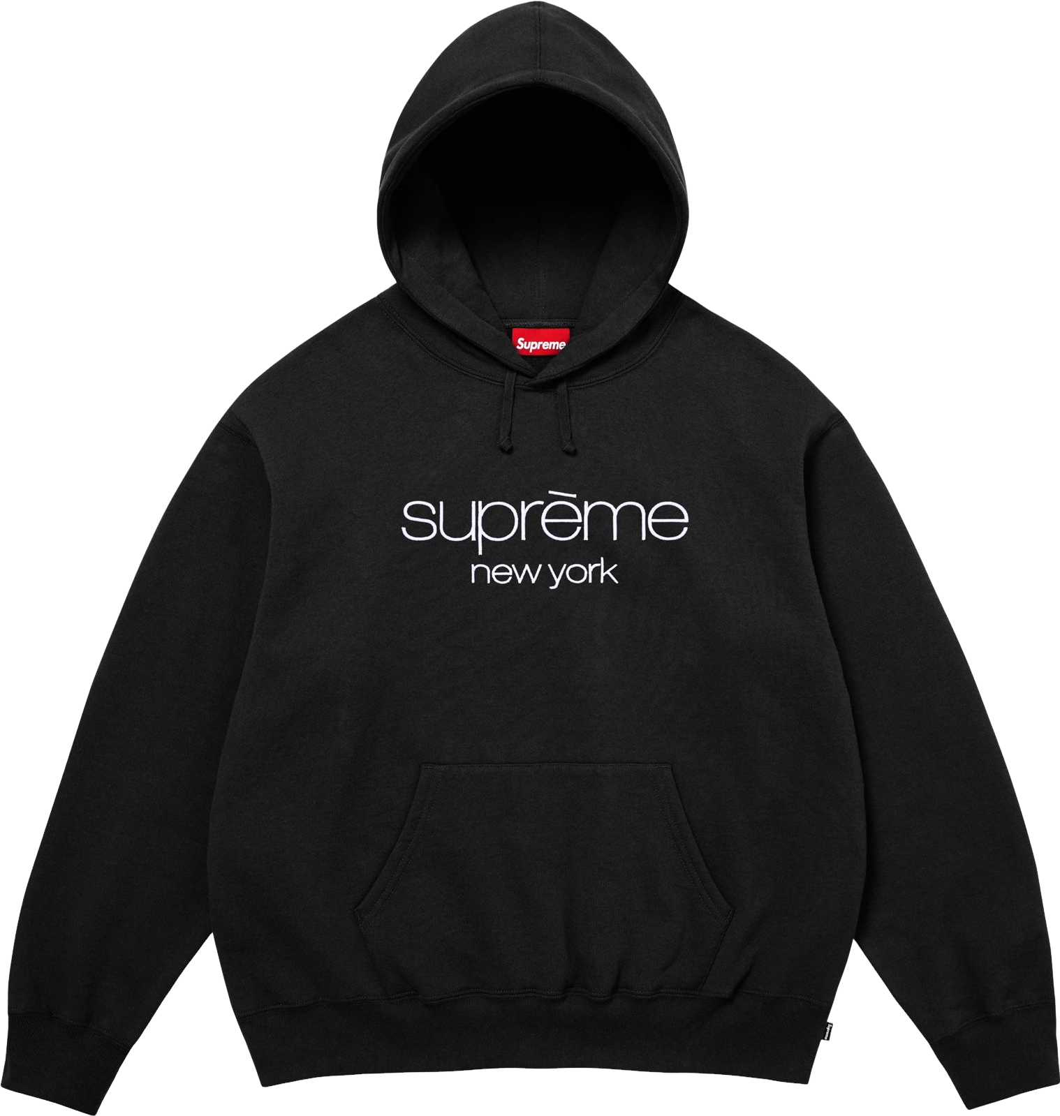 Supreme Classic Logo Hooded Sweatshirt - Black | Editorialist