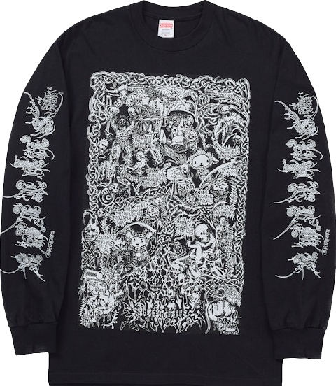Supreme Wombat Long Sleeve Tee Shirt - Black | Editorialist