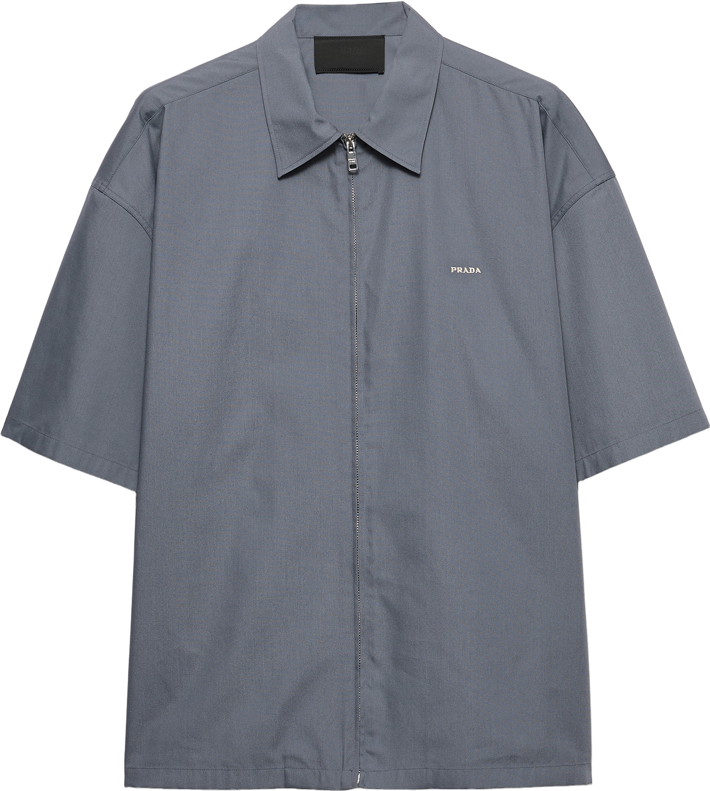 PRADA 2006 グラデーションシャツ グレー Prada Short-Sleeved Technical Cotton Shirt - Grey | Editorialist