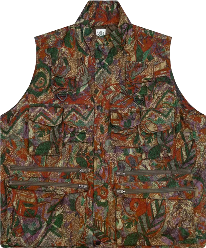 South2 West8 River Trek Over Vest In Purple In Camo - 83% Off