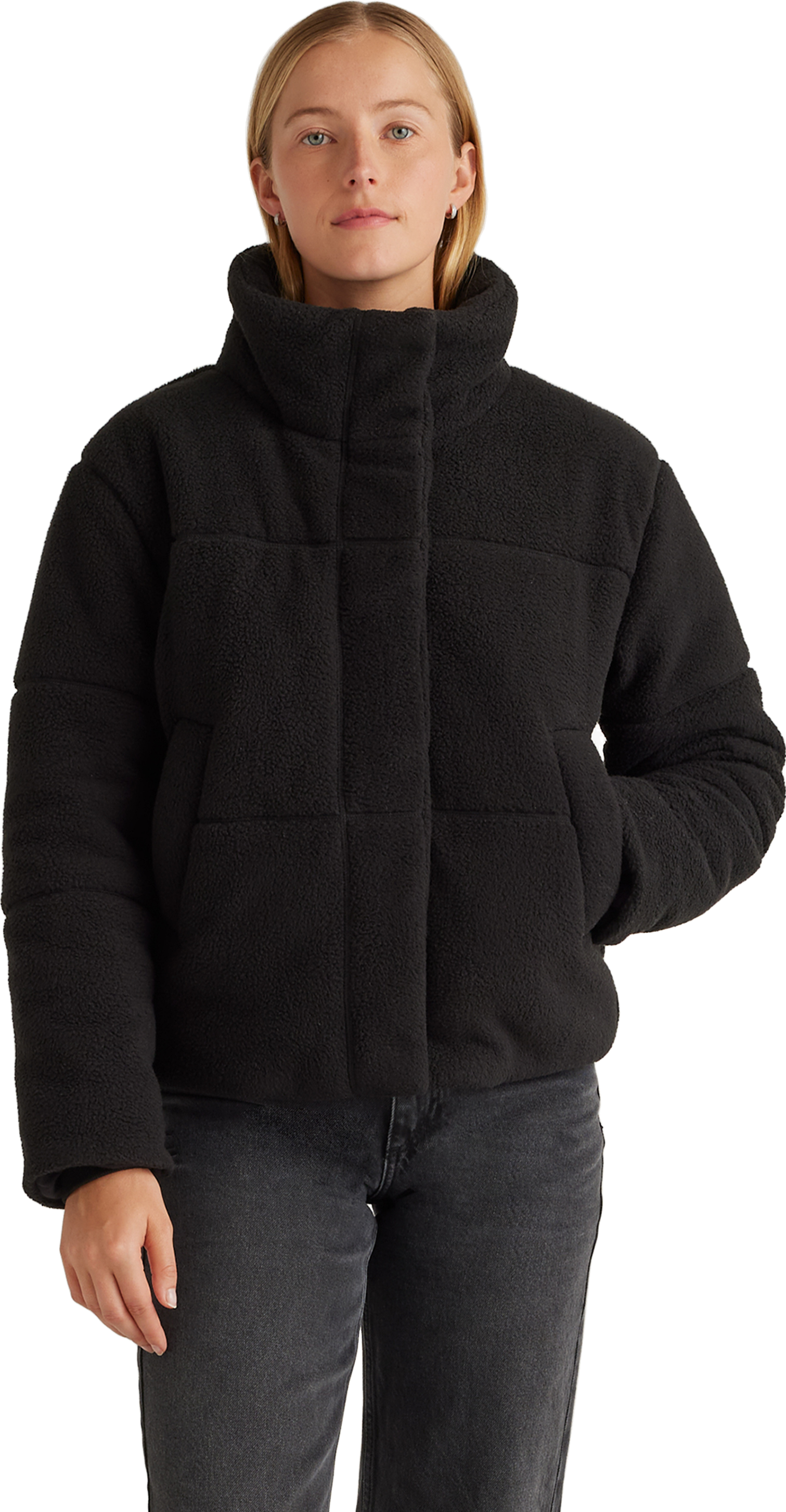 Alo Yoga Sherpa Snow Angel Puffer Jacket In Beige - Camel
