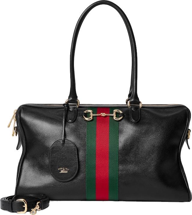 Gucci Large Boston Bag In Leather - Black | Editorialist