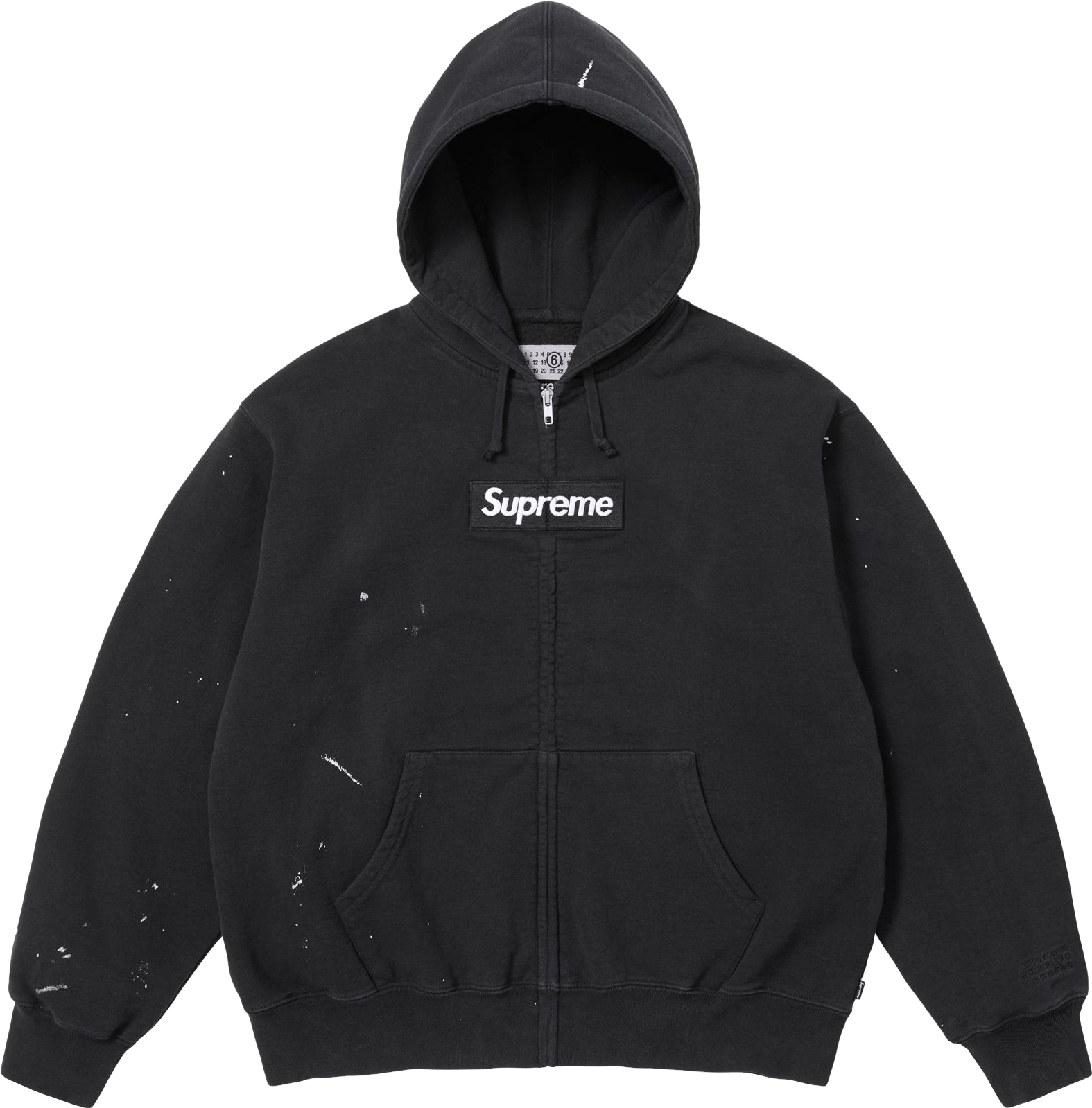Supreme X Mm6 Maison Margiela Box Logo Zip Up Hooded Sweatshirt