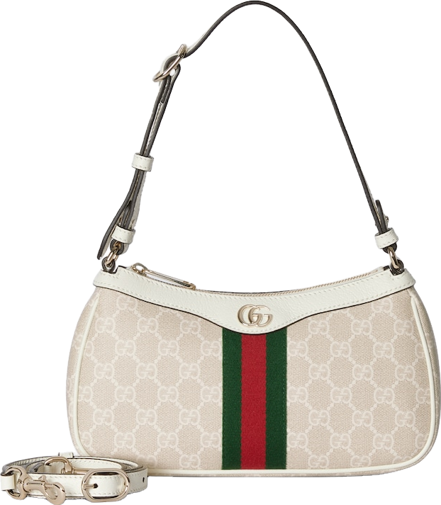 Gucci Ophidia Small Shoulder Bag Gg Canvas - White | Editorialist