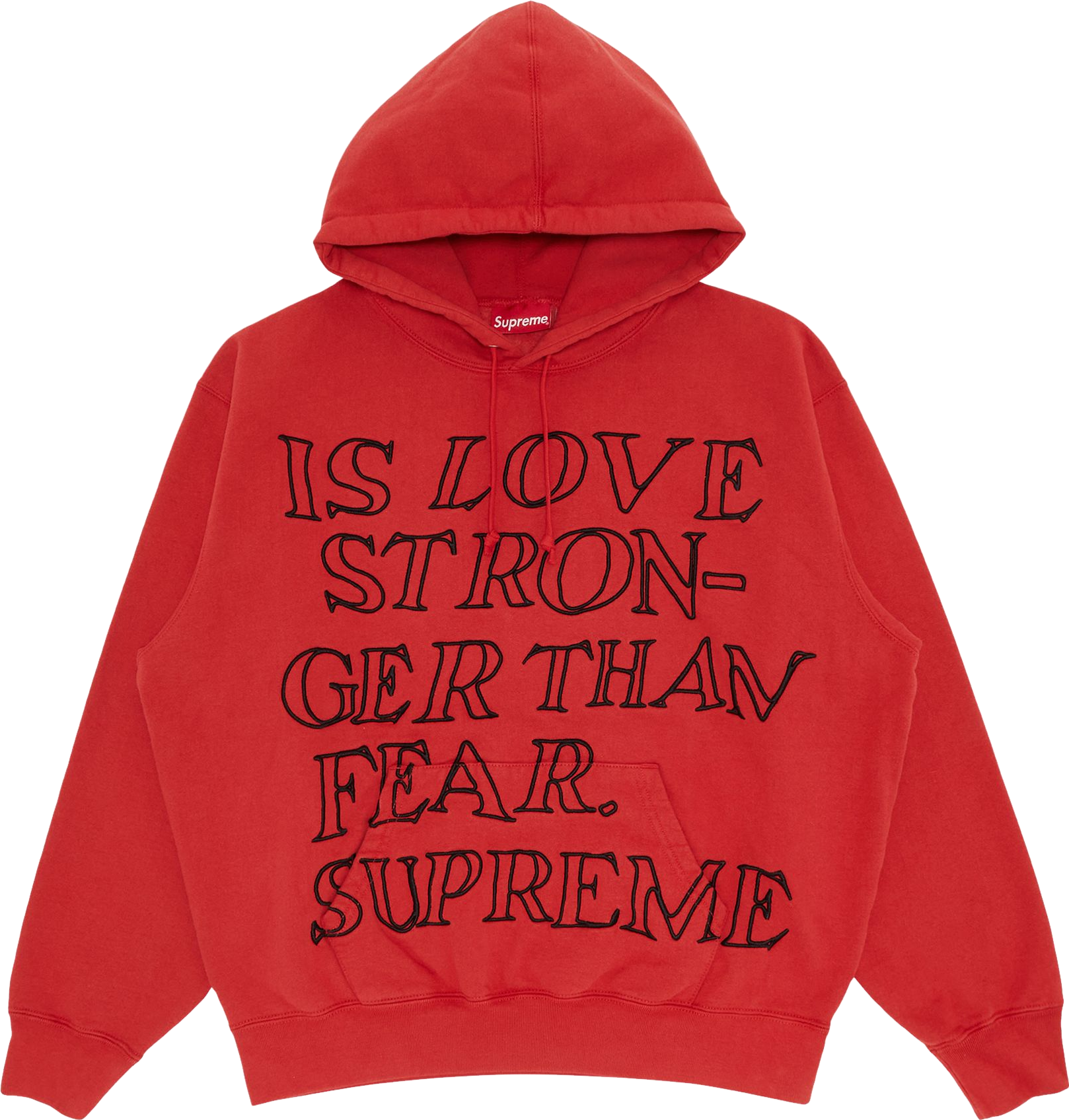 n*i様 Stronger Than Fear Hooded Sweatshir Supreme Stronger Than Fear Hooded Sweatshirt Heather Grey Men's