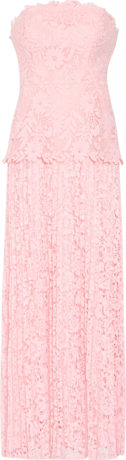 Milly Norelle Strapless Lace Pleated Maxi Dress - White - 30% Off |  Editorialist