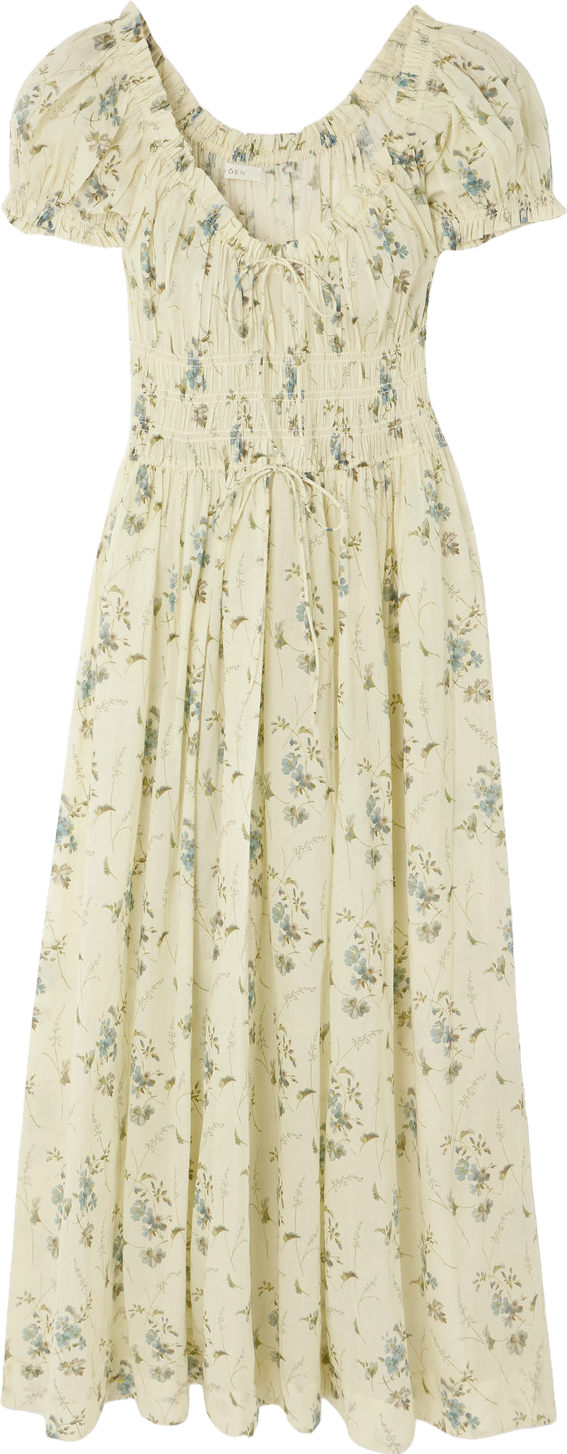den ashlynn floral cotton midi-dress DEN Women's Ashlynn Floral Cotton Midi-Dress - Sunshine Prairie Rose