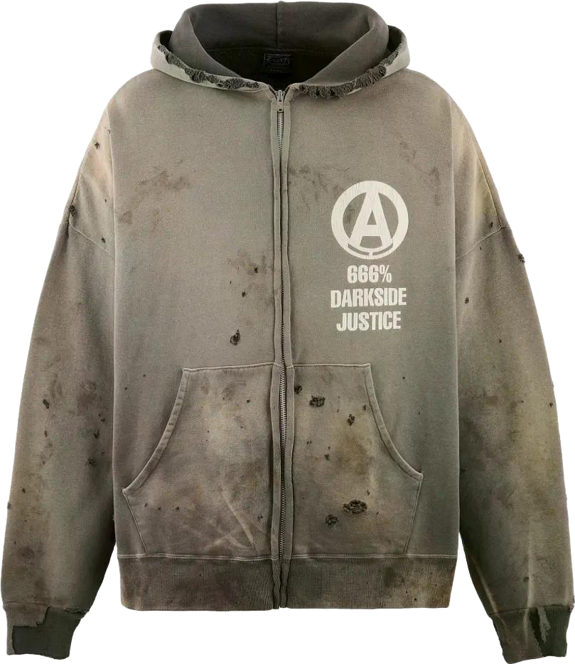 Saint Mxxxxxx Hunter X Bounty Hunter Full Zip Hoodie - Charcoal