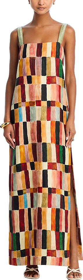 alémais women's grey marjorelle embellished linen-silk midi dress Buy ALEMAIS Majorelle - Red At 40% Off REGALO-ABANICO