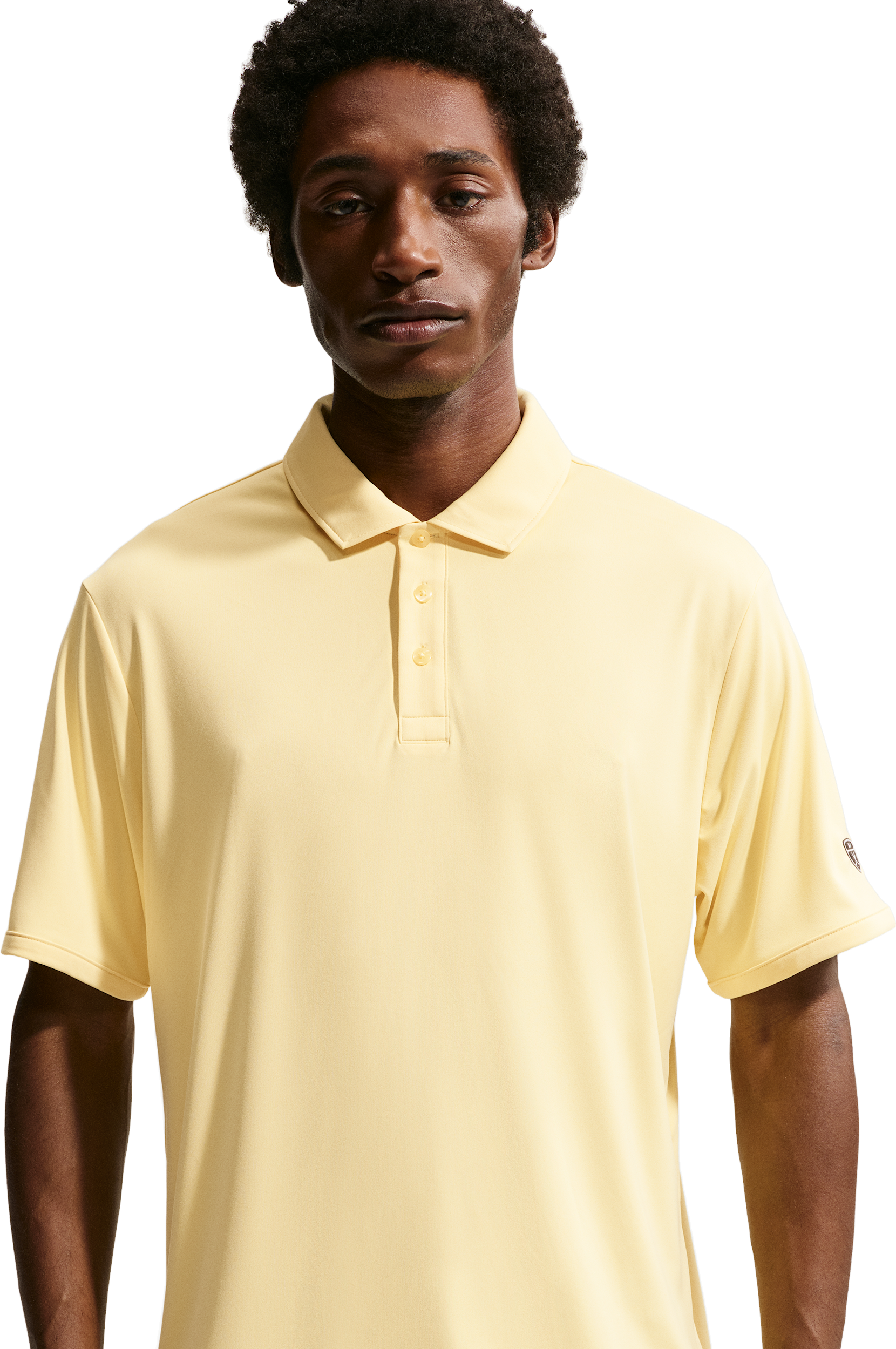 Nike Par Dri-Fit Sleeve Logo Golf Polo - Yellow - 9% Off