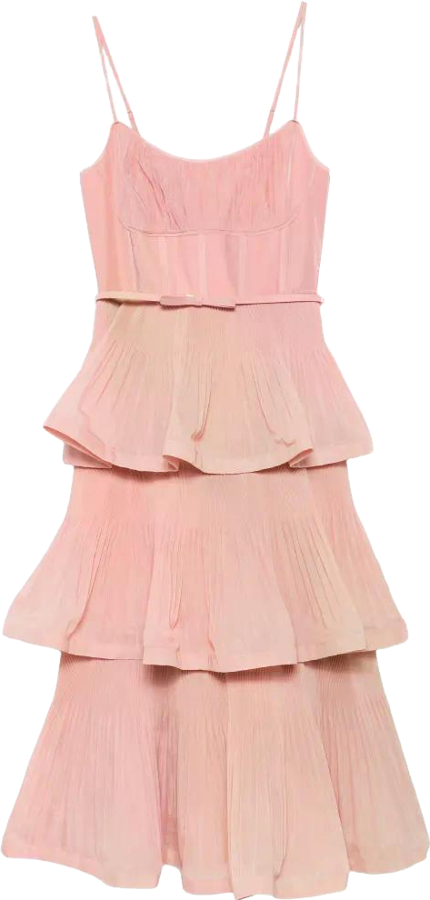 strapless open back dress ZARA. Pink dress with ruffled sleeves T.xs – Hibuy market main image 1