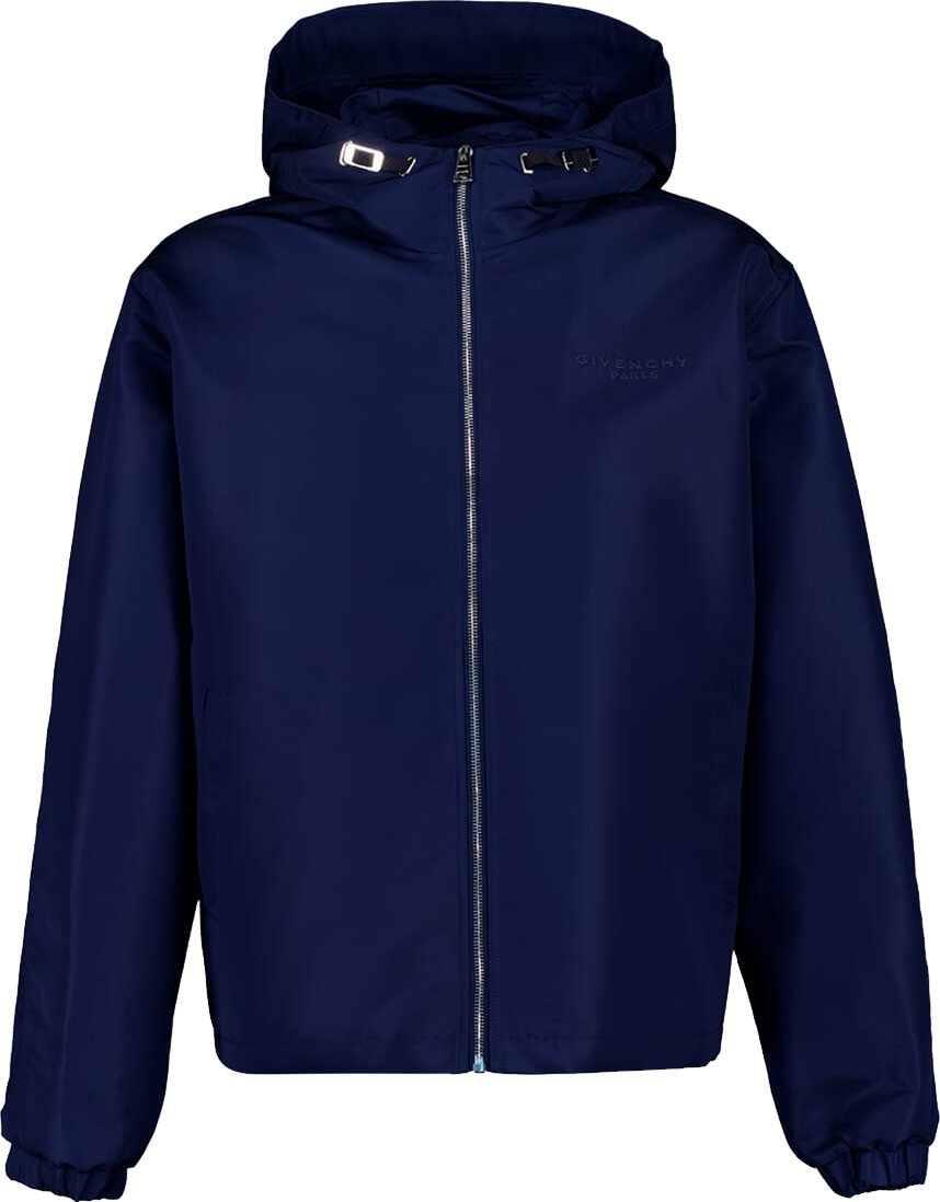 Givenchy Polyfaille Windbreaker - Blue - 69% Off | Editorialist