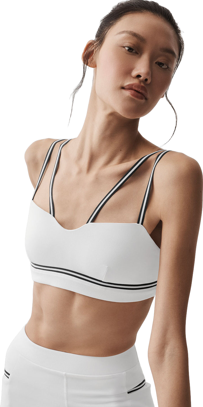 Alo Yoga Soft Relay Bra - Black/White | Editorialist