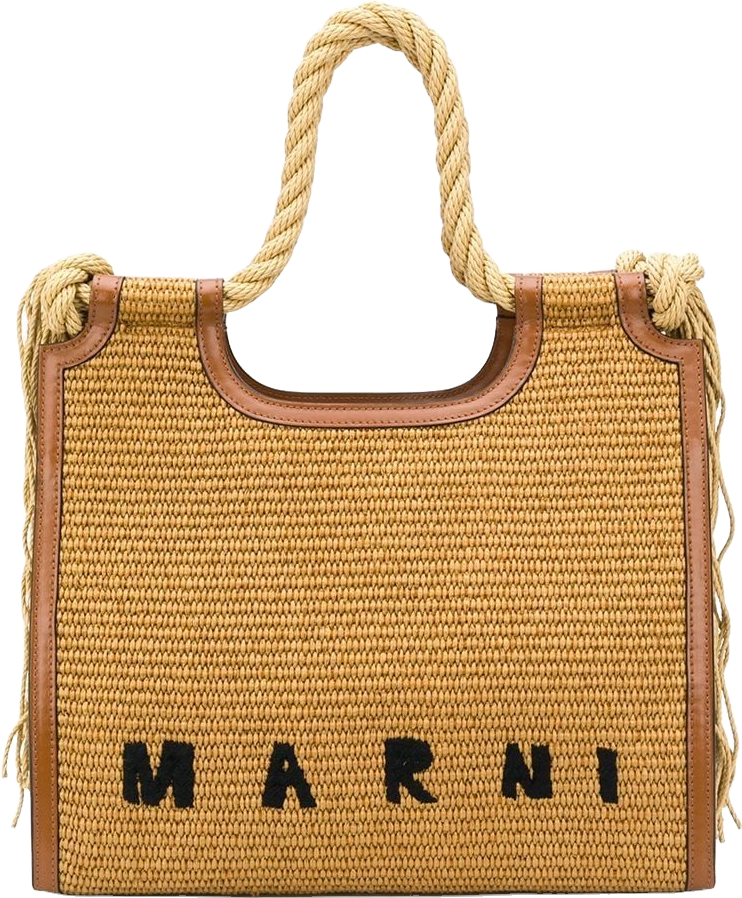 Marni Marcel Summer Raffia Tote Bag - Brown | Editorialist