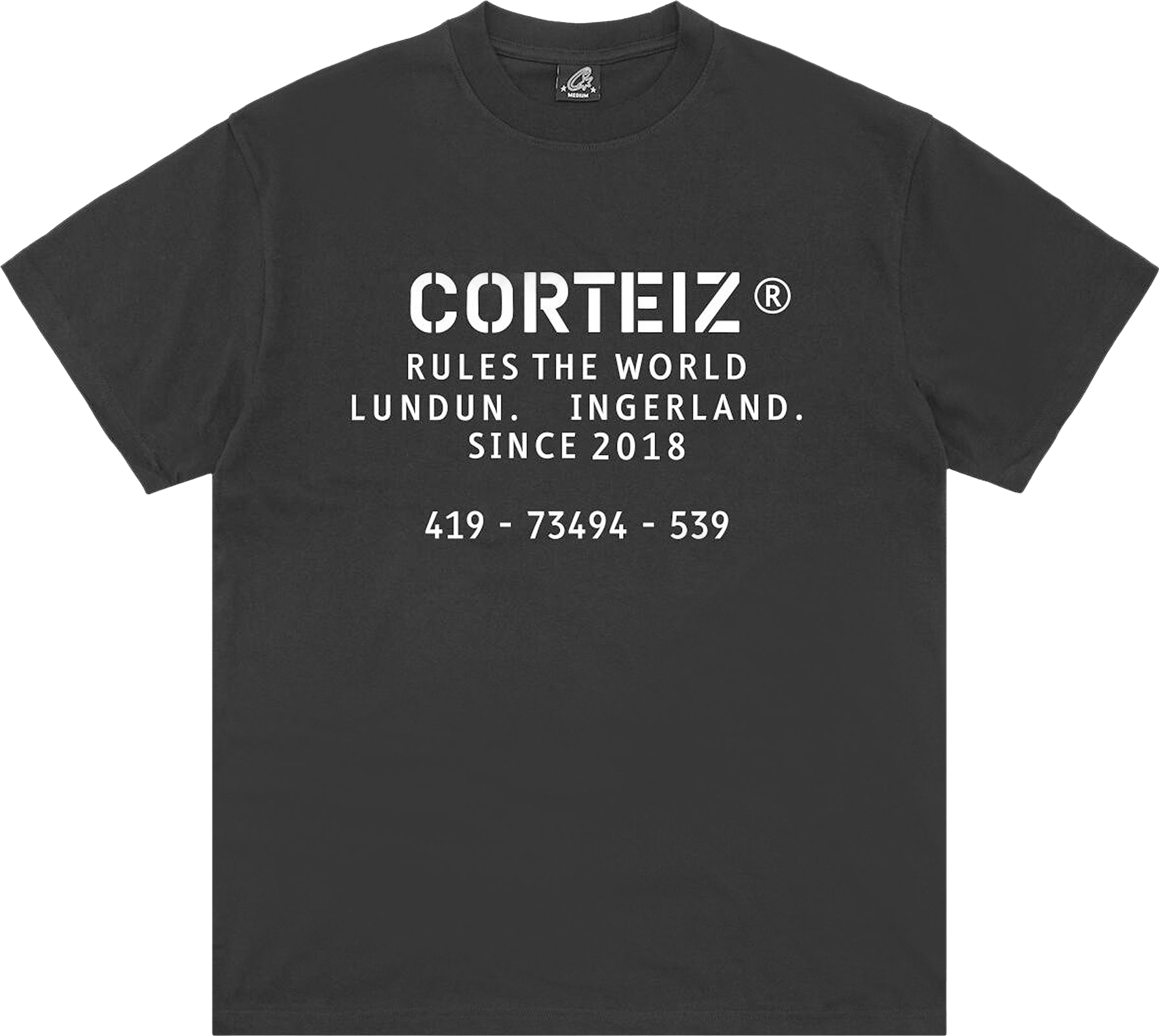 Corteiz Og Stencil Tee - Black | Editorialist