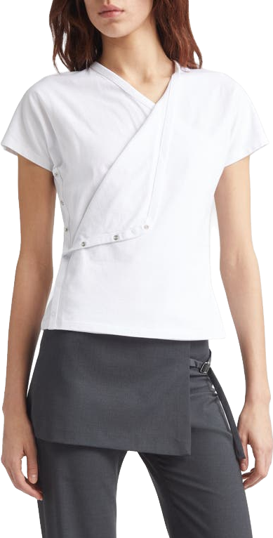 Paloma Wool Olimpia Side Snap Top - White | Editorialist