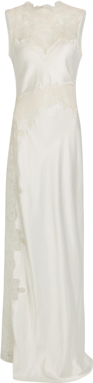 Shona Joy High-Neck Stratus Lace Maxi Dress - Ivory | Editorialist
