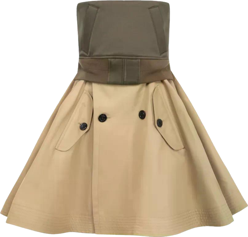 Sacai X Carhartt Wip Suiting Bonding Dress - Green | Editorialist