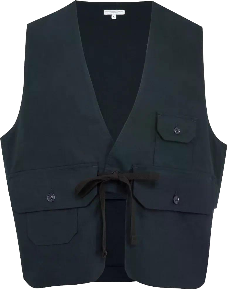 Engineered Garments Fowl Vest - Dark Navy Tropical Wool | Editorialist
