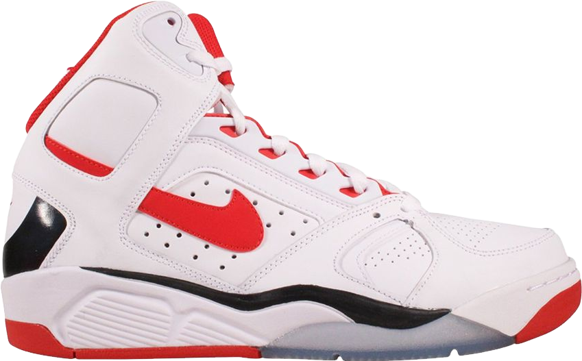 Nike Air Flight Lite High White Metallic Silver Grape Mens Athletic Sneaker Nike Air Flight Lite High Sneakers - White/Metallic Silver  main image 3