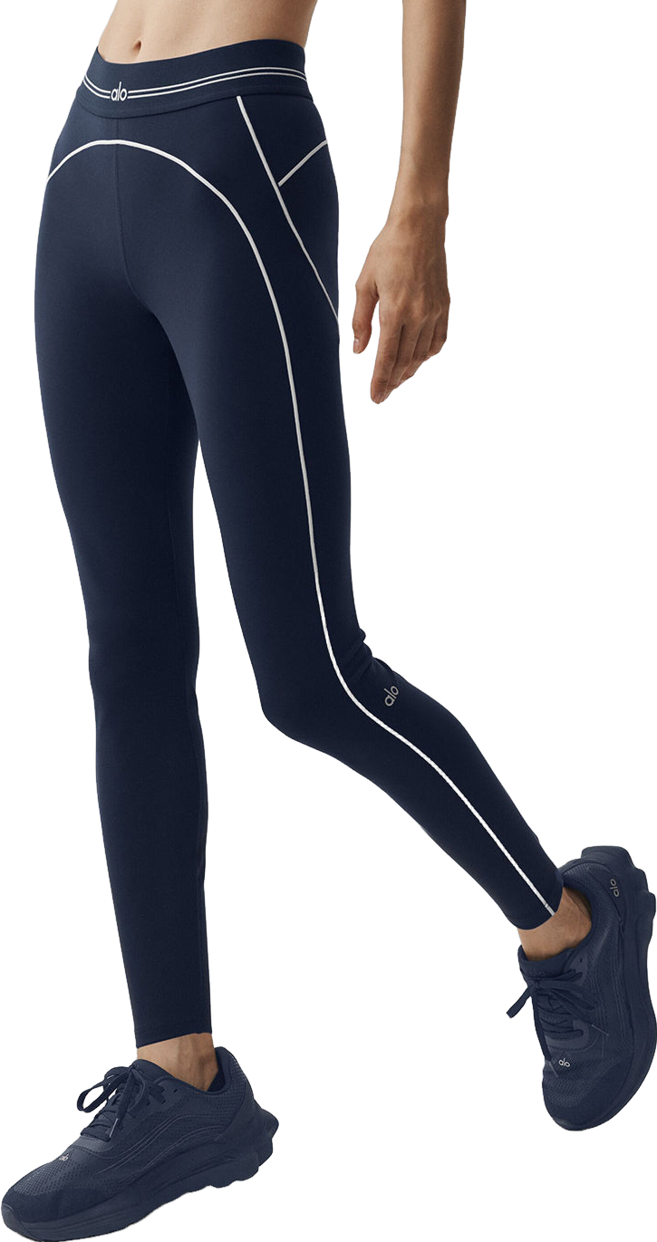 Alo Yoga Airbrush High-Waist 7/8 Legging - Anthracite/White