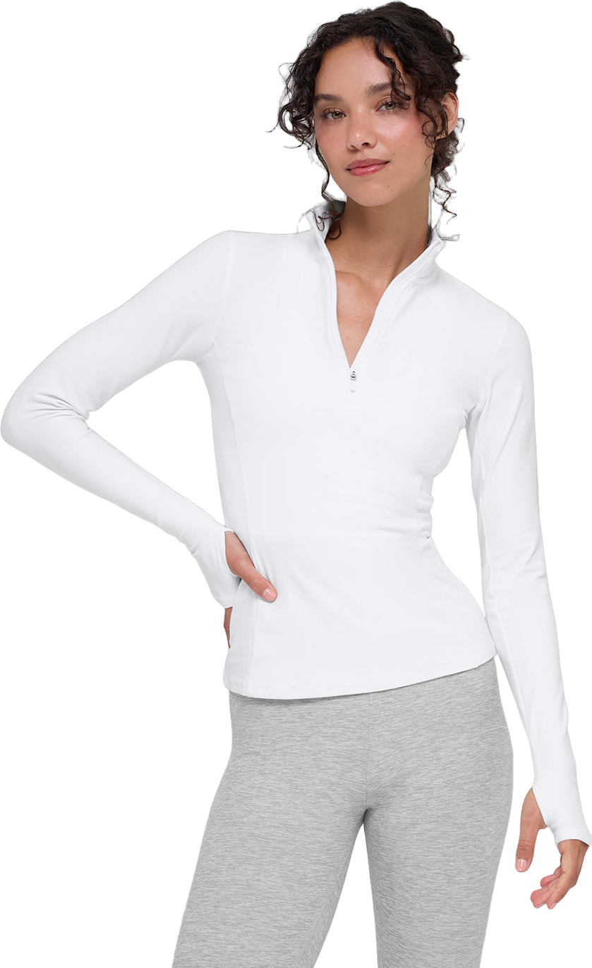 Alo Yoga Soft Half Zip Rapid Pullover Top - Anthracite | Editorialist