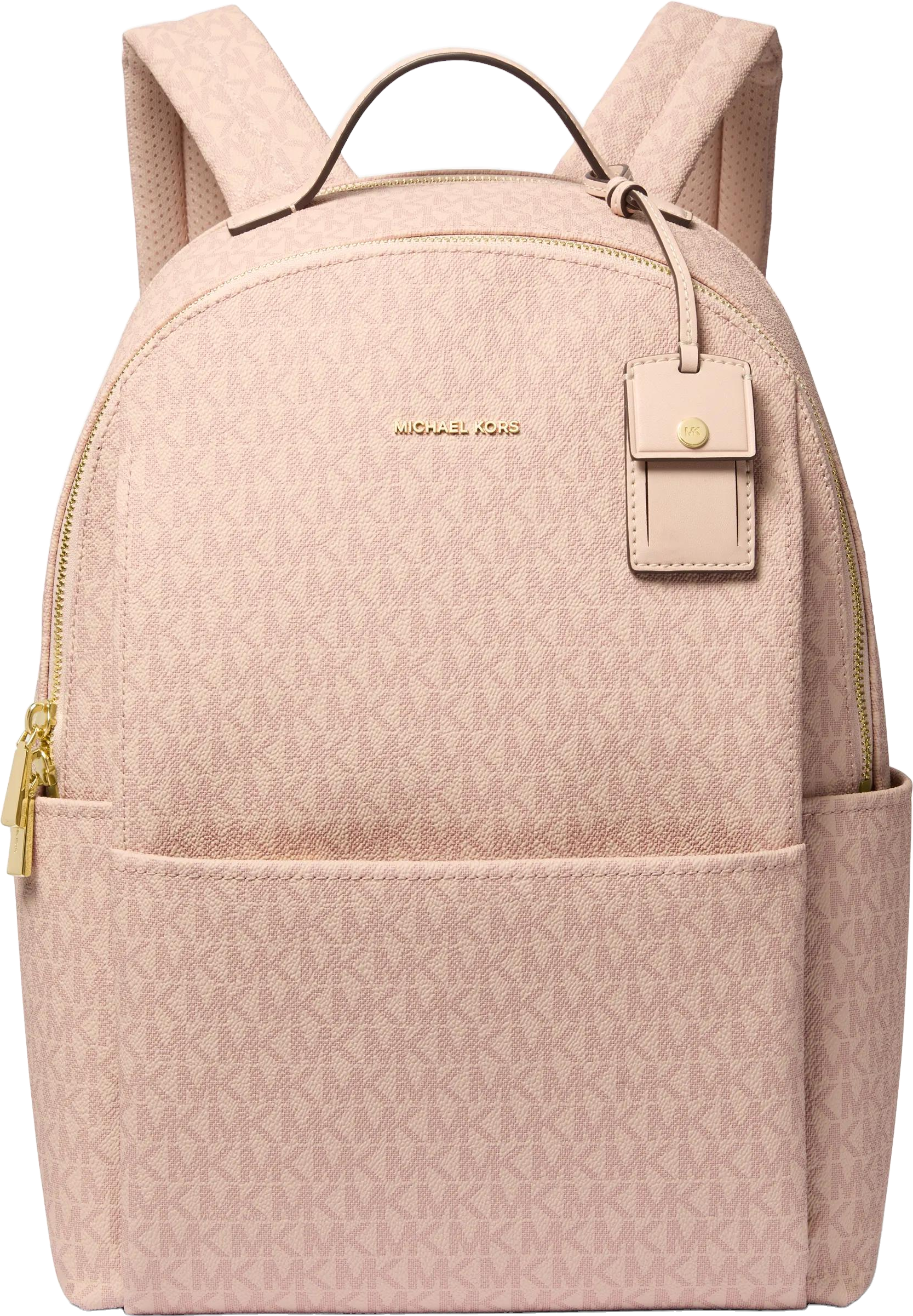 MICHAEL KORS Pink MK Logo Coated Canvas Backpack Michael Kors Kids - Girls Pink Logo Zippered Backpack  main image 2