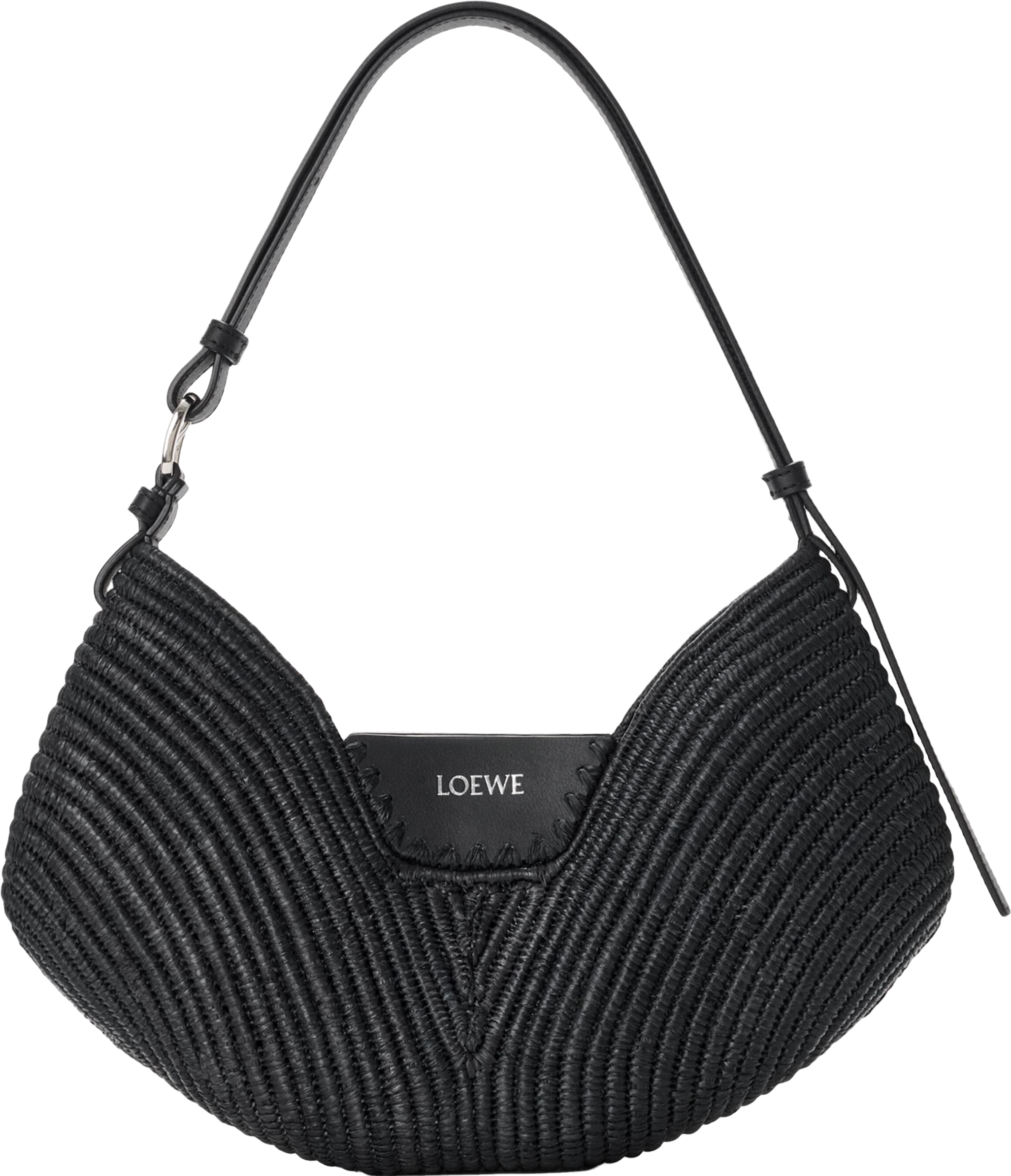 Loewe X Paula'S Ibiza Medium Raffia Shoulder Bag - Black