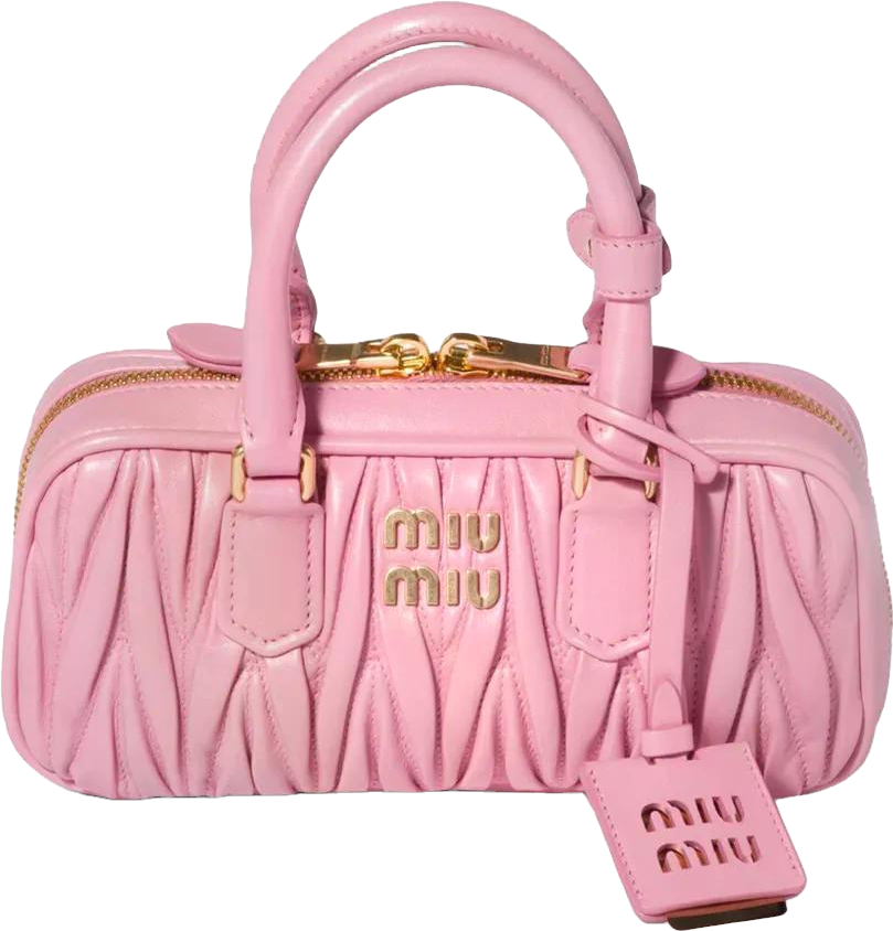 Miu Miu Arcadie Matelassé Nappa Leather Mini-Bag - Pink | Editorialist