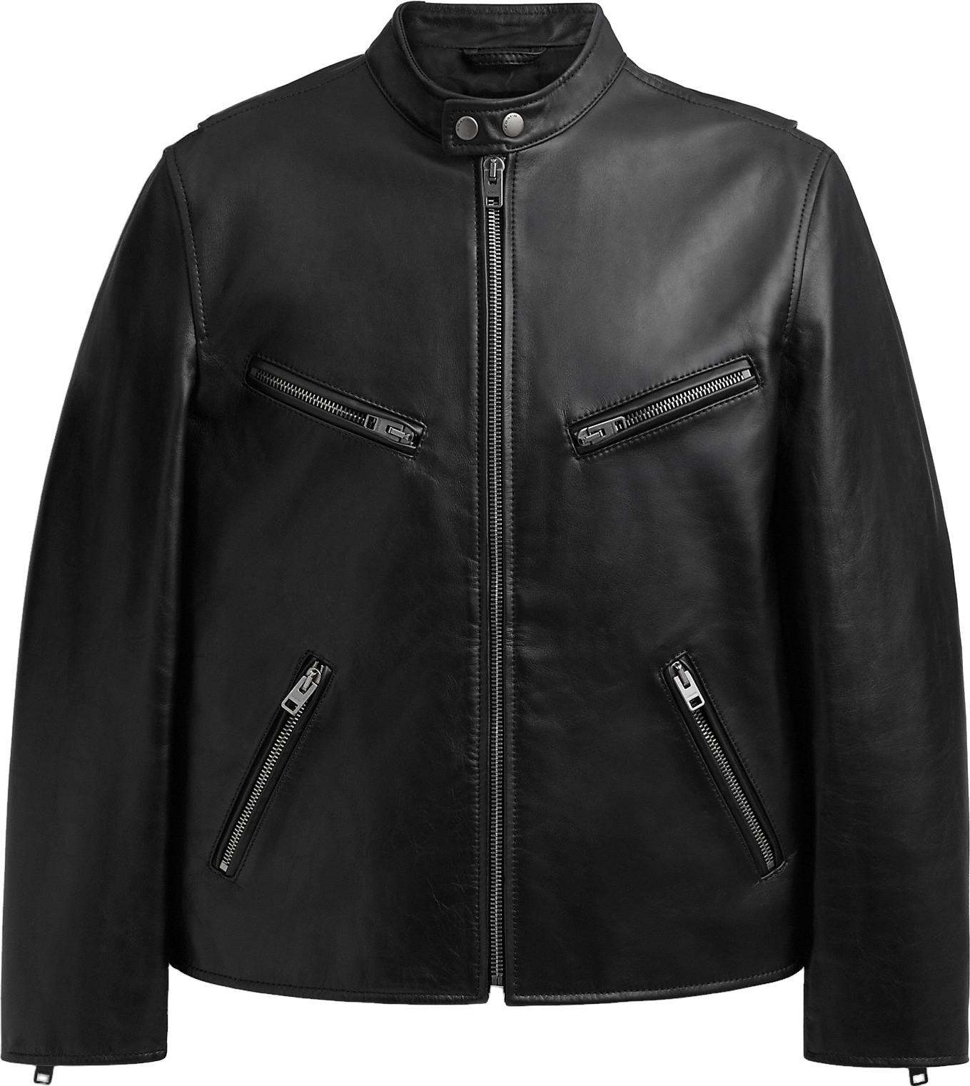 COACH Leather Racer Jacket - Black | Editorialist