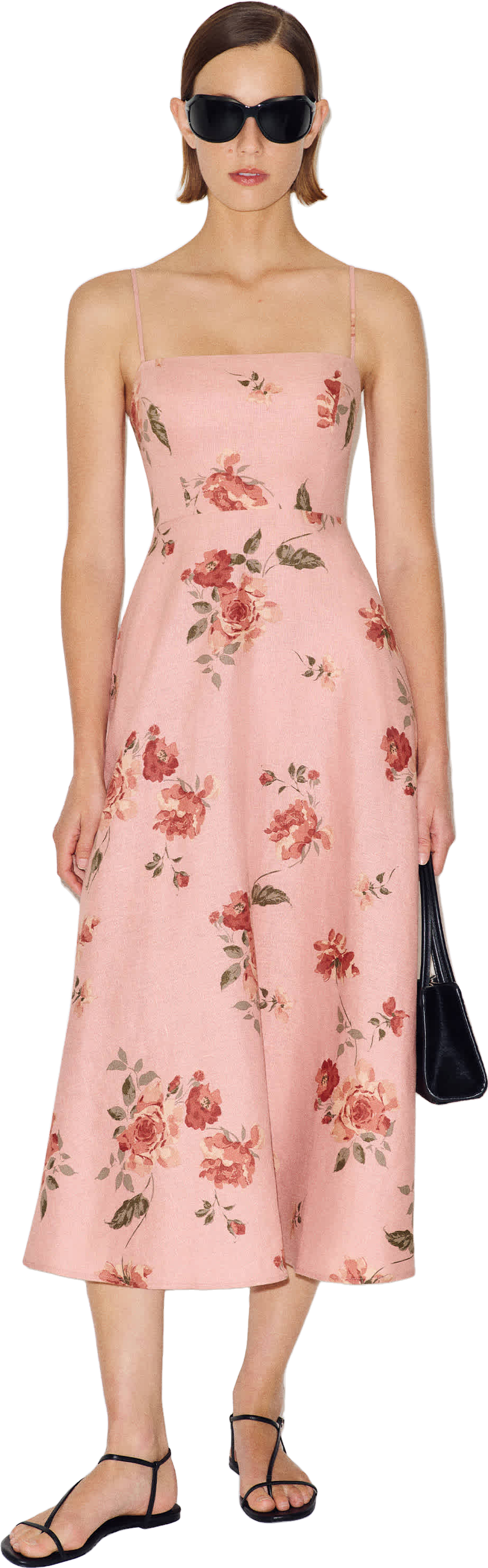 Reformation Monette Linen Dress | Pink | 8