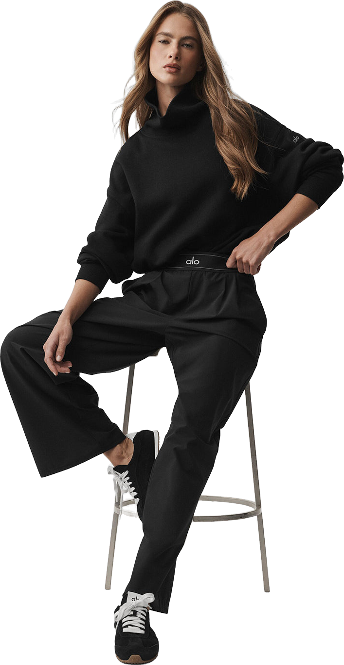Alo Yoga Suit Up Trouser In Size - Black | Editorialist