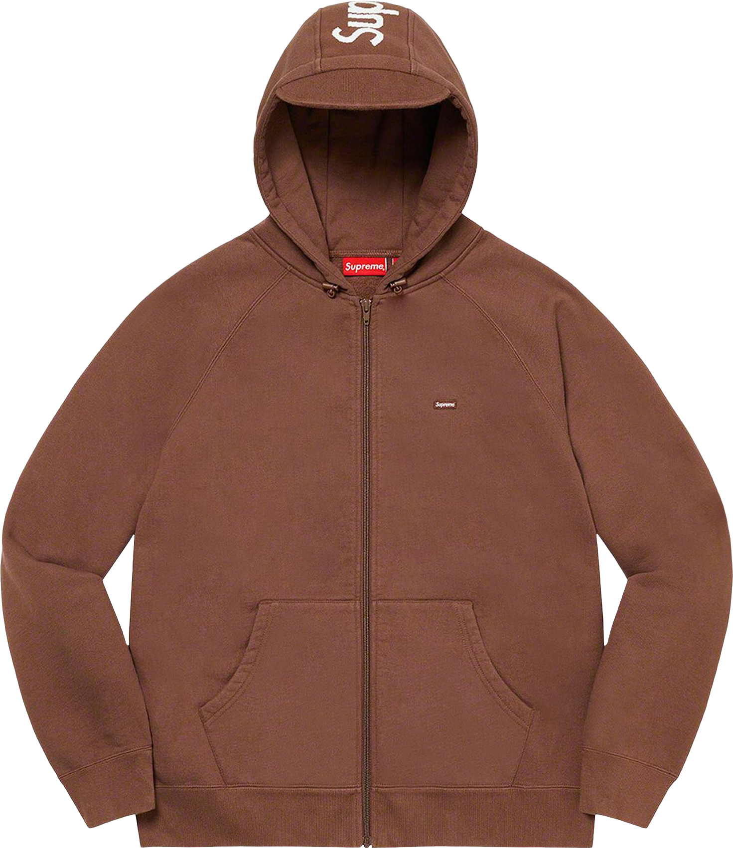 Supreme Brim Zip Up Hooded Sweatshirt - Brown | Editorialist