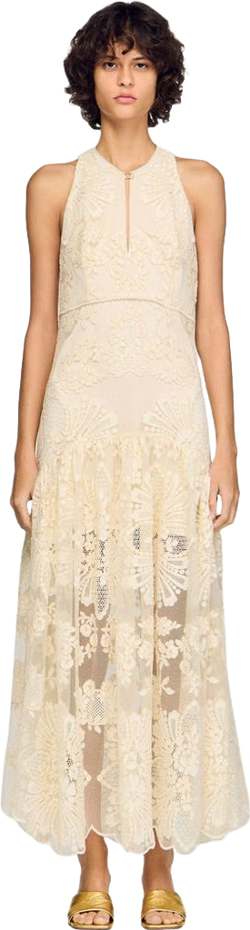 Buy Farm Rio Nautical Guipure Maxi Dress - Green At 40% Off