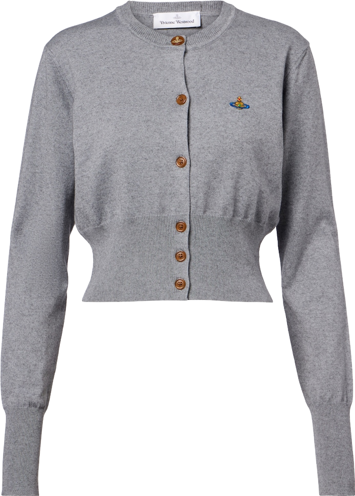 Vivienne Westwood Bea Cropped Cardigan - Grey | Editorialist
