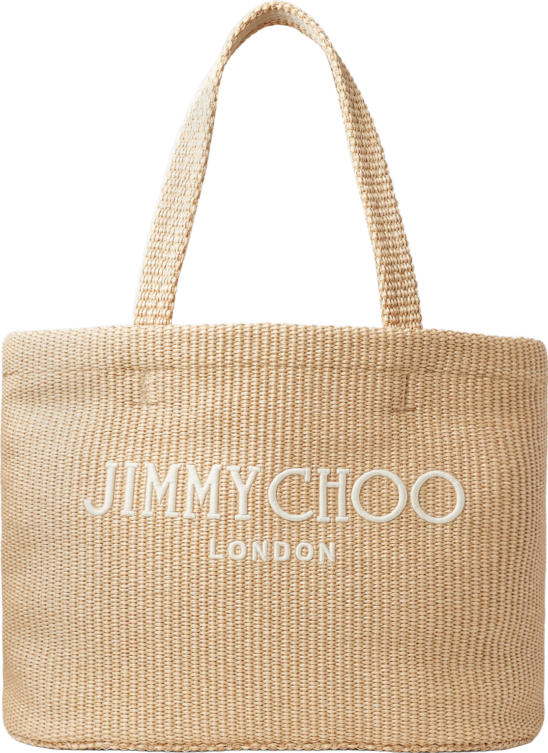 Jimmy Choo Beach Woven Tote - White | Editorialist