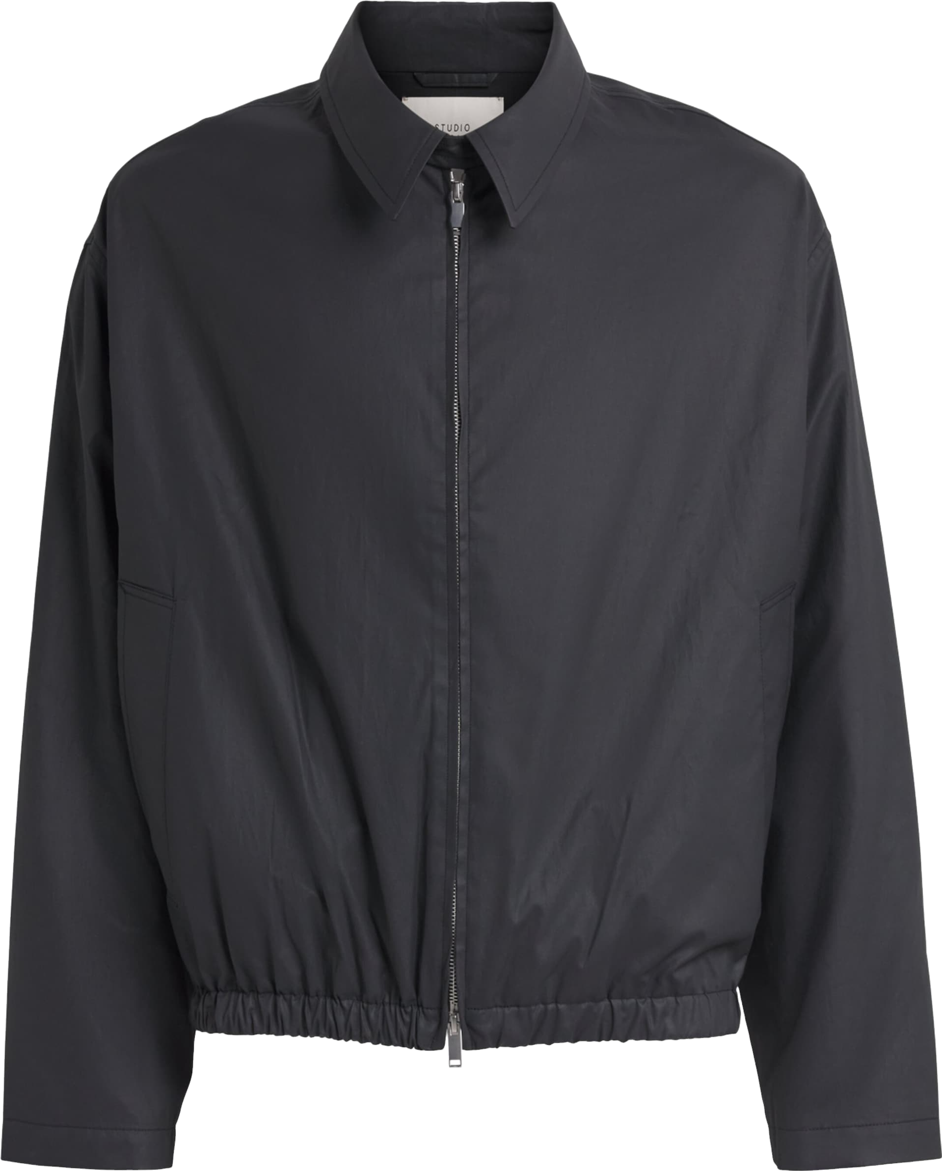 Studio Nicholson Lyons Bomber Jacket With Resin Coating In Black