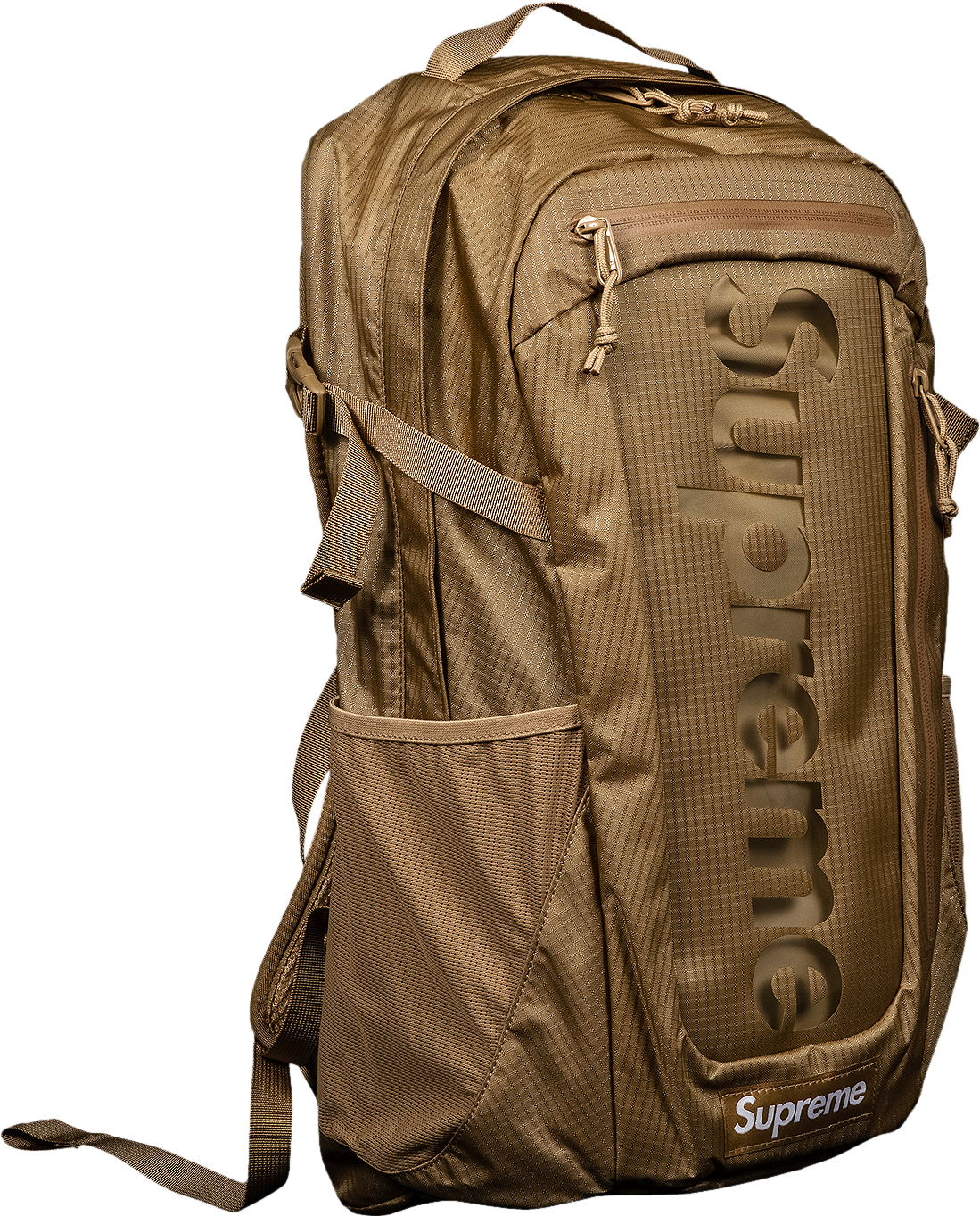Supreme Logo Backpack - Tan | Editorialist