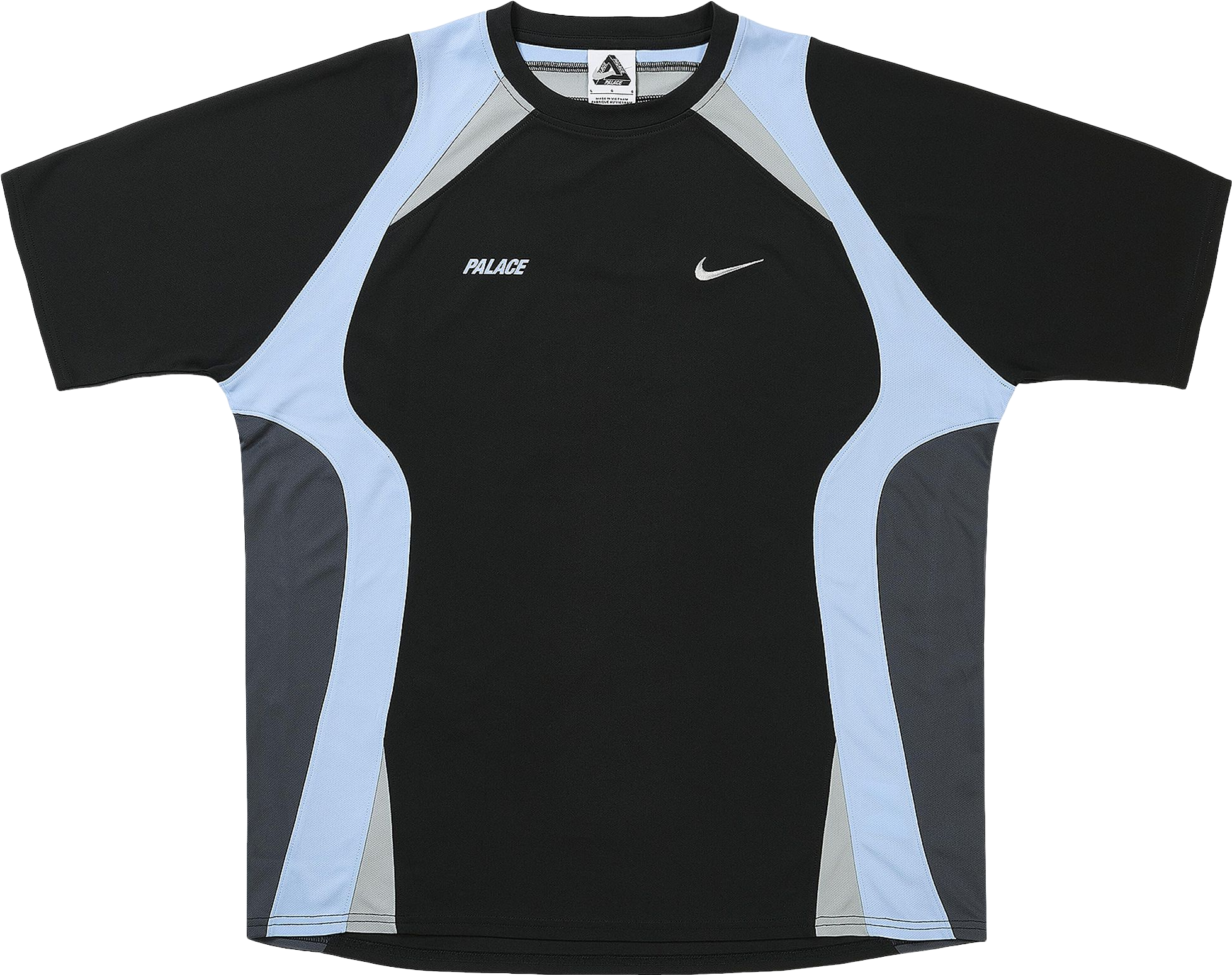 Palace X Nike Panelled Logo-Print T-Shirt - Black | Editorialist