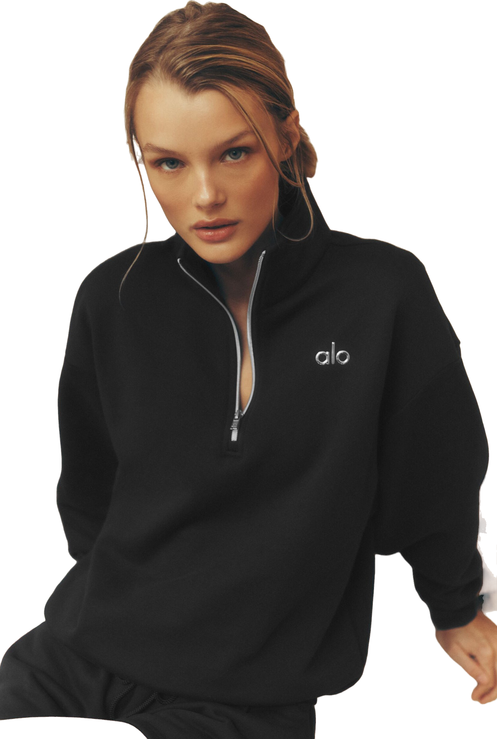 Alo Yoga Accolade 1/4 Zip Pullover Top - Bluestone | Editorialist