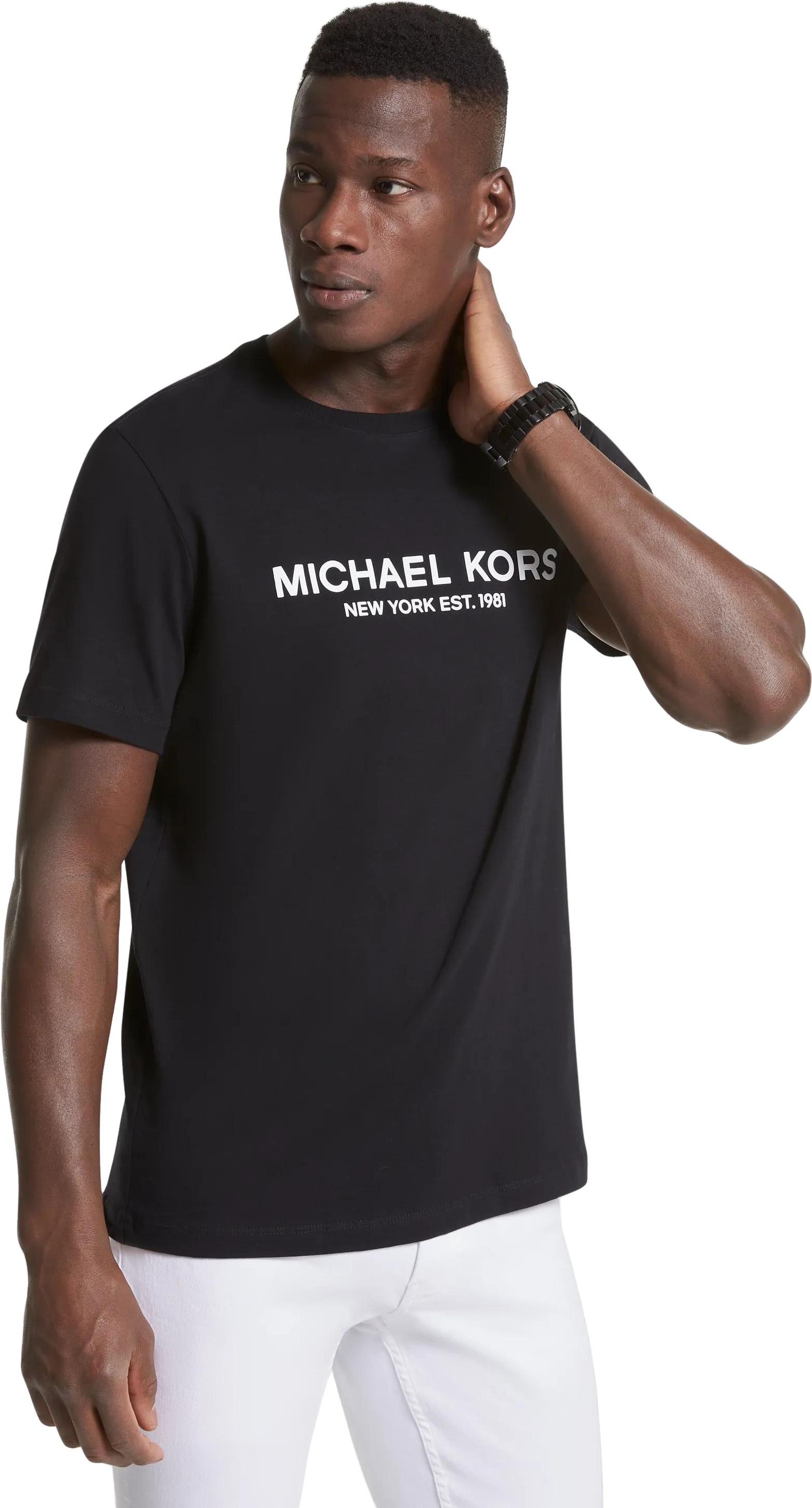 Michael Kors Logo Cotton T-Shirt In Black - 76% Off | Editorialist
