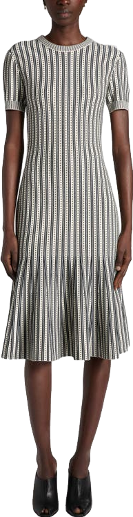 alexander mcqueen cable knit sailor dress Buy Tattoo Jacquard Cape Sleeve Fit & Flare Sweater - Ivory/black At 76% Off petey