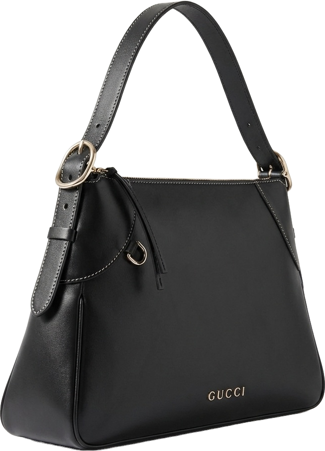Gucci Gg Emblem Medium Shoulder Bag In Black - 15% Off | Editorialist